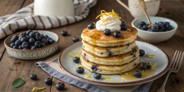 Blueberry Lemon Ricotta Pancakes