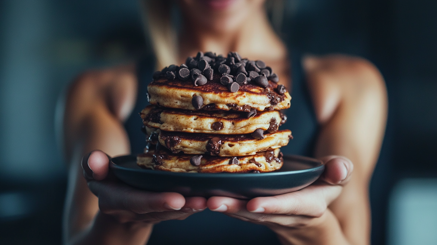 Chocolate Chip Protein Pancakes 