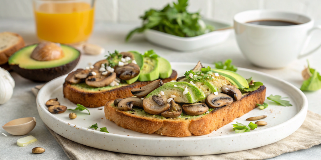 Garlic Mushroom Avocado Toast