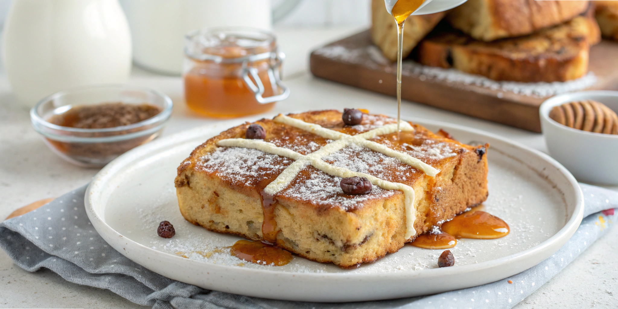 Hot Cross Bun French Toast