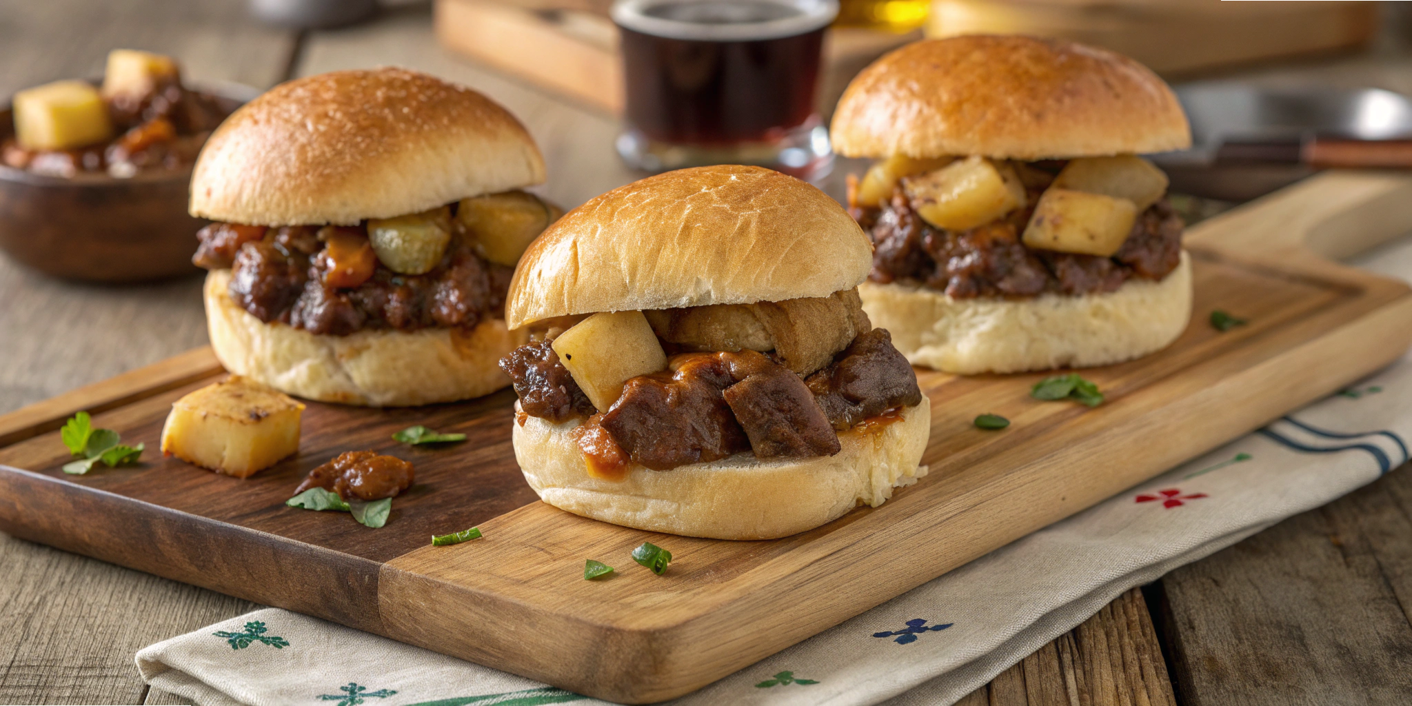 Irish Cheddar & Guinness Beef Stew Sliders