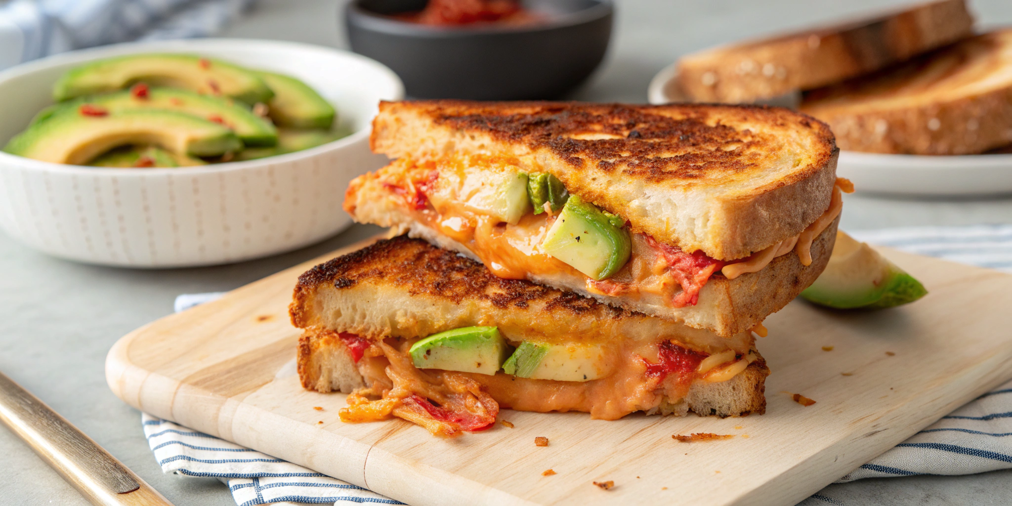 Korean Kimchi & Avocado Grilled Cheese