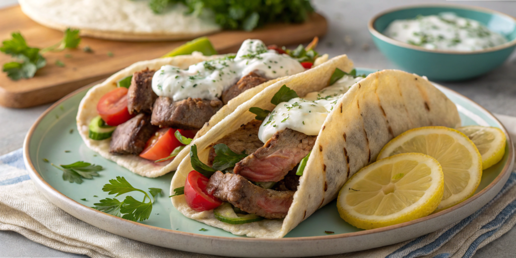 Mediterranean Lamb Gyros with Tzatziki