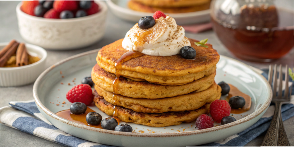 Pumpkin Spice Protein Pancakes