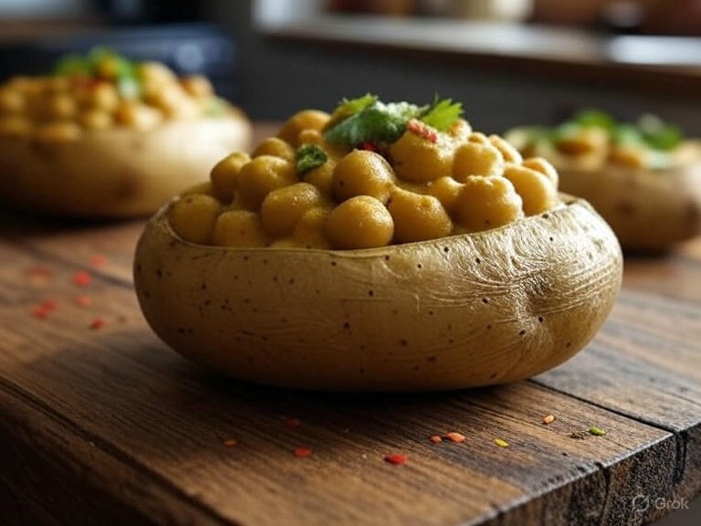 Chickpea Curry Jacket Potato
