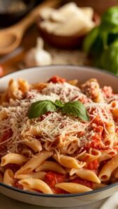 Easy creamy tomato pasta with cream